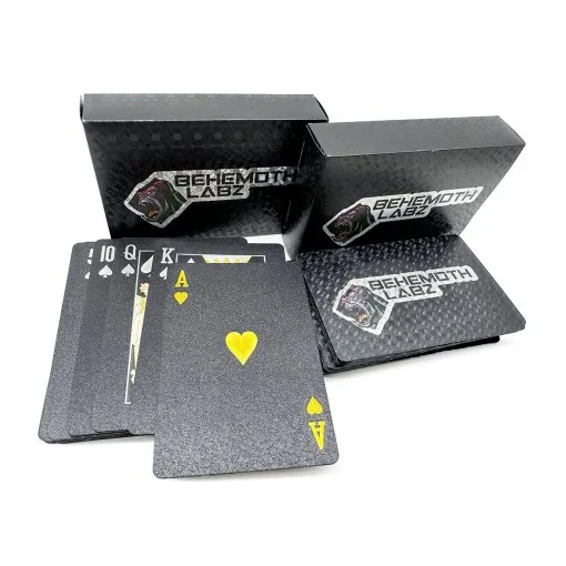 Black Foil Waterproof Playing Cards - Image 3